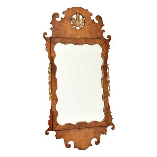 Antique George II Walnut Mirror, 1741 For Sale