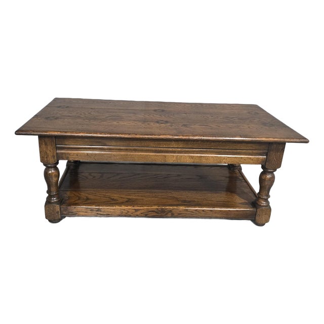 Plank Coffee Table in Oak For Sale
