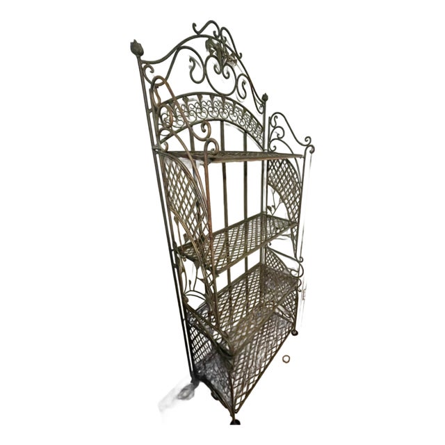 Mid 20th Century French Iron Baker's Boulangerie Rack With 4 Shelves For Sale