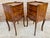 Wood Pair of French Louis XV Revival Inlaid Bedside Tables with Three Drawers, 1940s For Sale - Image 7 of 11