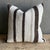 Creamy white hemp rug pillow with stripes. Soft hand, linen blend backing with zipper closure. Spot cleaning is...