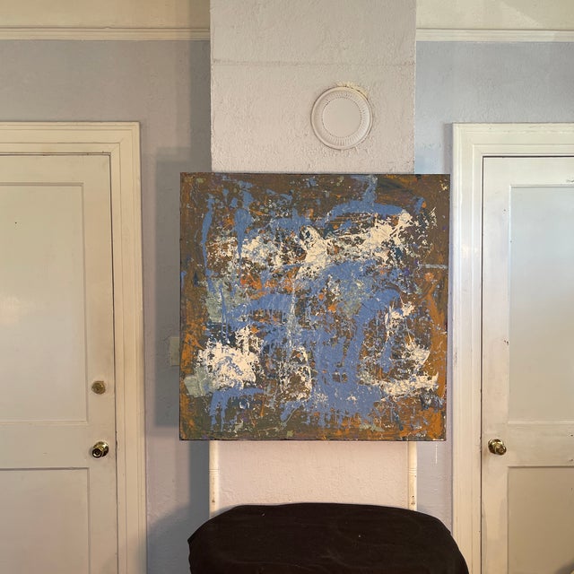 2020s “Hungry” 36x36 In. Multi-Directional Mid Century Modern Abstract For Sale - Image 5 of 8