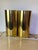 Pair of Vintage Brass Cylinder Table Lamps in the Style of Robert Sonneman, 1970s Modernist Uplights For Sale In Seattle - Image 6 of 10