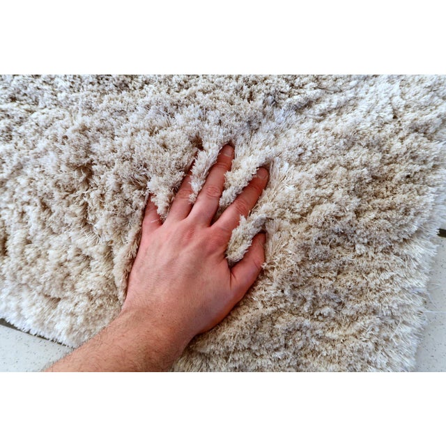 1960s, Vintage Scandinavian Shag Rug, Flokati Style, 6 X 6 For Sale - Image 4 of 13