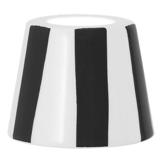 Zafferano Ceramic Black Striped Shade for Poldina Micro Lido Lamp For Sale