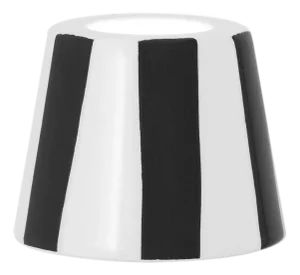 Zafferano Ceramic Black Striped Shade for Poldina Micro Lido Lamp