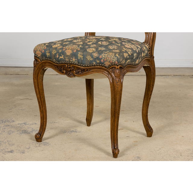 Set of 12 Late 19th Century French Provincial Louis XV Oak Dining Chairs For Sale - Image 11 of 18