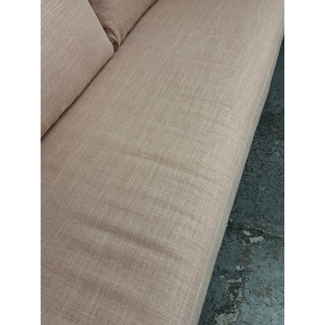 2010s Serena & Lily Barton Linen Arm Sofa, Blush For Sale - Image 5 of 12
