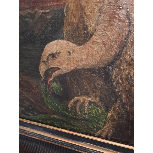 Vulture, 1890, Oil Painting on Canvas, Framed For Sale - Image 6 of 7