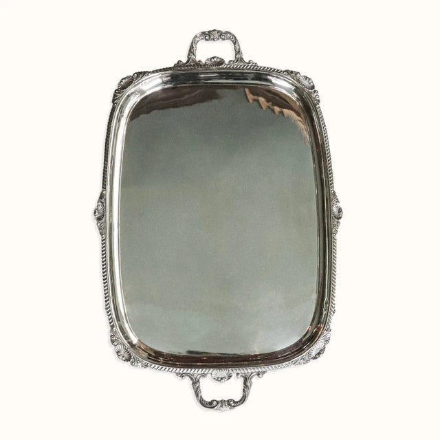 Silver Large Silver Tray from Hawksworth Eyre & Co. LTD London For Sale - Image 8 of 8