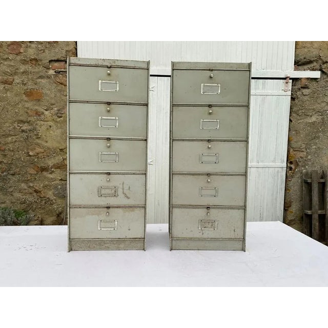 Industrial Cabinet in Metal, 1950 For Sale - Image 12 of 12