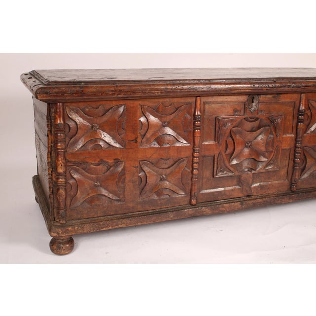 Continental Antique Baroque Style Trunk / Cassone For Sale In Los Angeles - Image 6 of 12