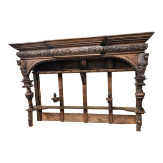 Late 19th Century English Oak Bar Back Shelf For Sale