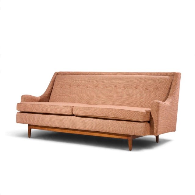 Mid-Century Modern Kipp Stewart for Drexel Mid Century Walnut Sofa For Sale - Image 3 of 9