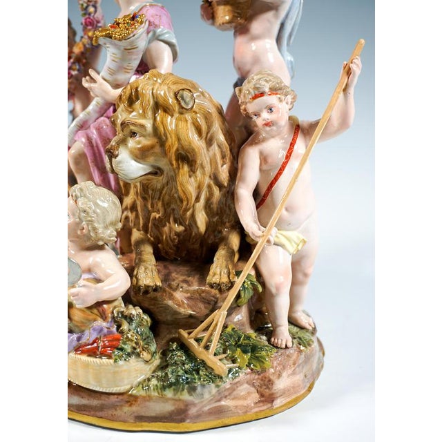 Large The Earth Allegorical Group by M.V. Acier for Meissen, Germany, 1850 For Sale - Image 9 of 12