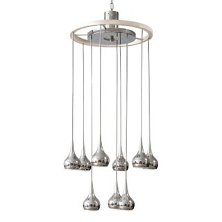 1970s Esperia Mid-Century Modern Chrome Chandelier For Sale
