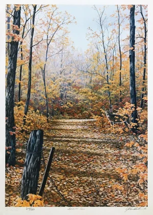 Jake Vandenbrink Hardwood Lane Lithograph on Paper