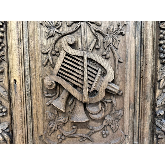 French Carved Oak Sideboard, 1860 For Sale - Image 15 of 16