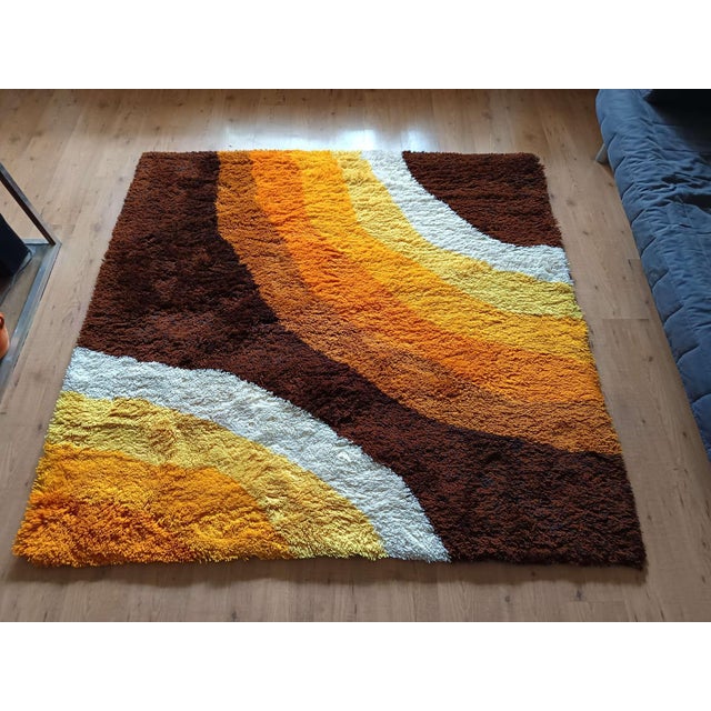 Textile Space Age Rug, 1970s For Sale - Image 7 of 10