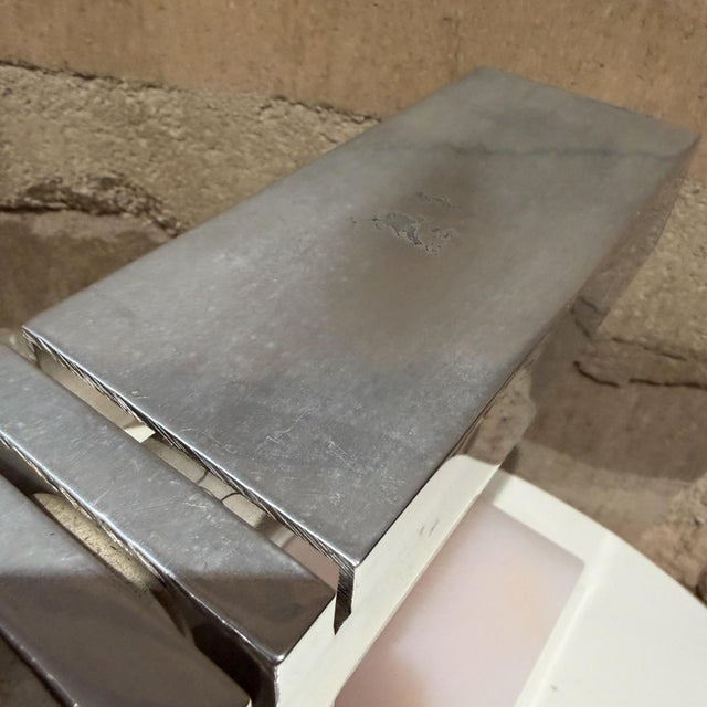 1960s Mid-Century Modern Modern Desk Lamp Polished Aluminum Shade Luxurious Stone For Sale - Image 13 of 16