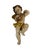 A stunning Italian wooden sculpture of a baroque full-body winged angel playing the mandoline, measuring 7.5 inches.The...