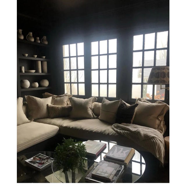 Mid 20th Century Set of Primitive Wood and Glass Tables- Nesting Tables For Sale - Image 5 of 7