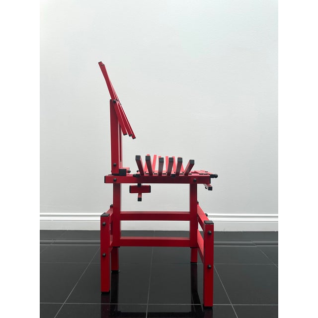 Red Attributed to Anacleto Spazzapan - Chair - Aluminium - Chair Italy Contemporary - 2000-2010 For Sale - Image 8 of 9
