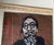 Llegible Artist Signature Modern Expressionist Portrait Mixed Media Lithograph For Sale - Image 4 of 6