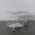 1950's White Metal Serving Trolley Bar Cart, Germany For Sale - Image 4 of 7