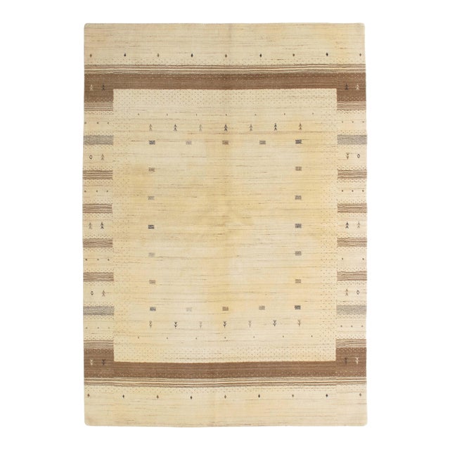 Vintage Hand-Knotted Gabbeh Rug 5'8" X 8'0" For Sale