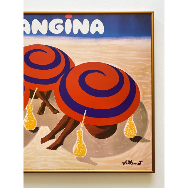Pop Art Bernard Villemot Lithograph Print Framed French Pop Art Poster " Orangina " 1984 For Sale - Image 3 of 12