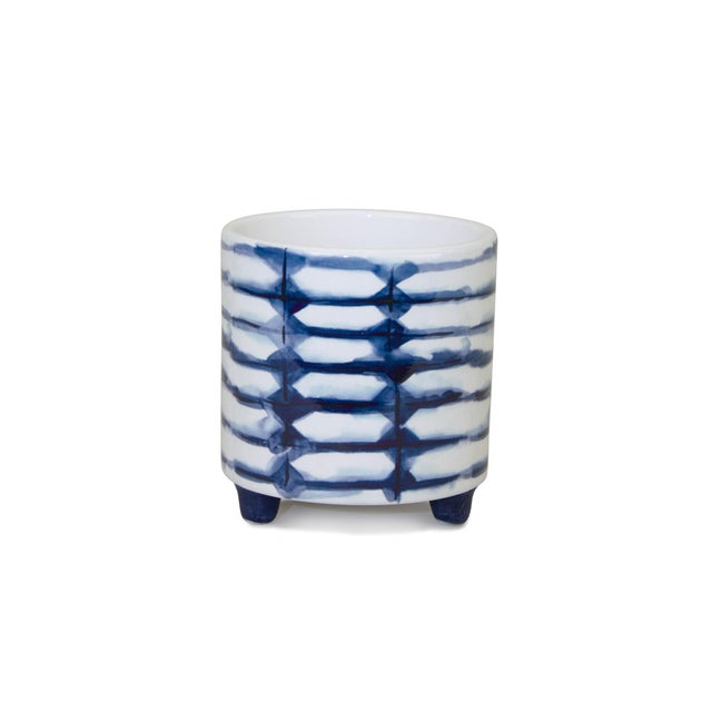 Tie-Dye Design Footed Planter (Set of 2) For Sale In Chicago - Image 6 of 6