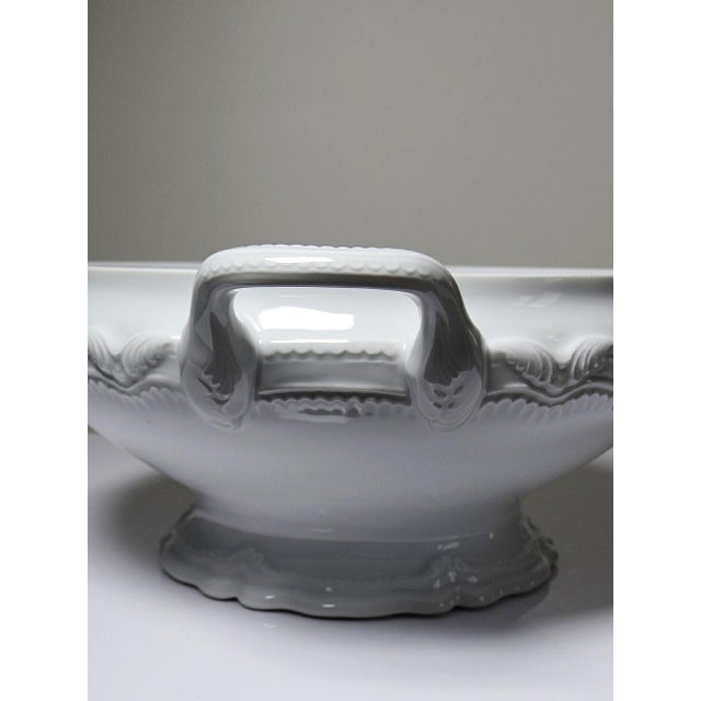 White Porcelain Soup or Vegetable Dish attributed Barnardaud for Limoges, 1950s For Sale - Image 13 of 15