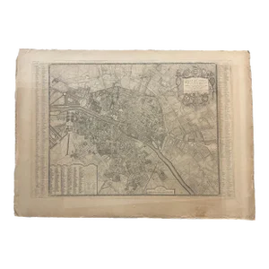 Louvre Museum Chalcographie Restrike, Plan of Paris, Jean De Lagrive, 1744