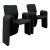 Vintage Postmodern Black Suede Sculptural Lounge Chairs – Pair For Sale