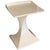 Italian Midcentury Pedestal Side Table in Vintage White With Wheels For Sale - Image 10 of 10