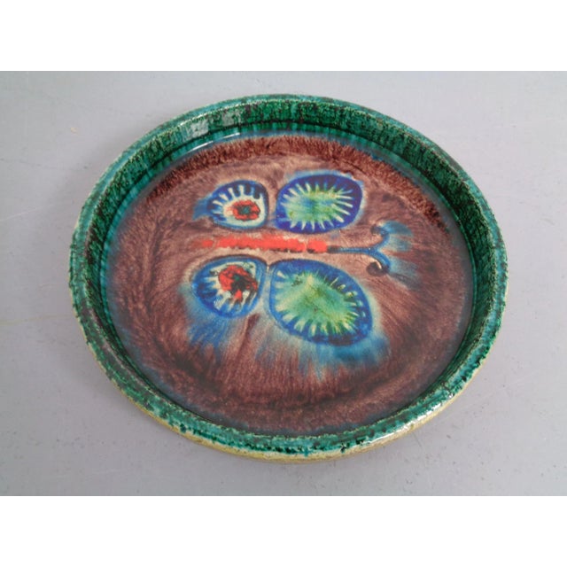 Majolica Butterfly Ceramic Bowl, 1960s For Sale - Image 9 of 12