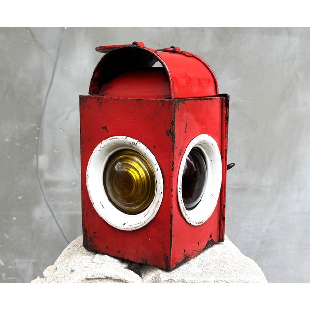 Vintage Railway Signal Lanterns, Austria, 1930s, Set of 3 For Sale - Image 13 of 17