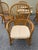 1980s Coastal Island Style Rattan/Bamboo Glass Top Dining or Game Table & 4 Chairs a Set For Sale - Image 10 of 11