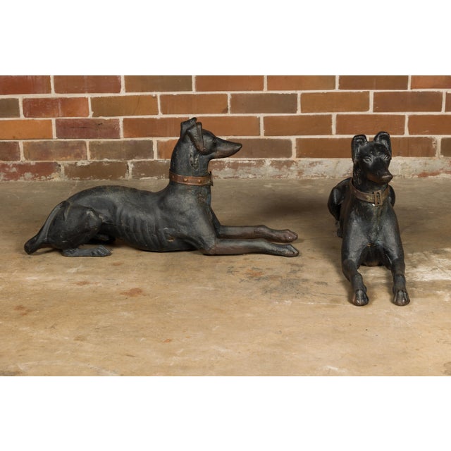 Black J.W Fiske Iron Greyhound Dog Sculptures, Late 19th Century New York, a Pair For Sale - Image 8 of 12
