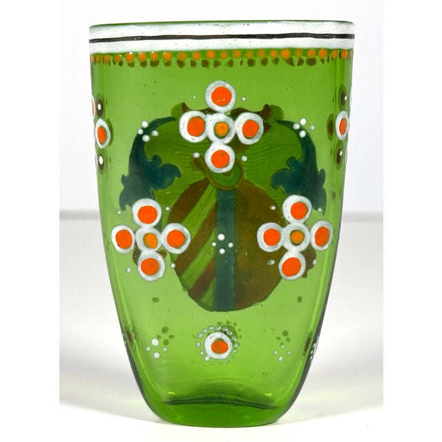 Late 19th Century Bohemian Heraldic Armorial Art Glass Pocket Beaker For Sale - Image 10 of 18