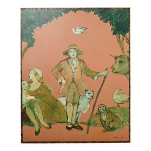 Ira Yeager Country French Farmer With Animals 8 Ft.