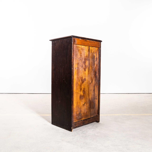 Small French Oak Atelier Tambour Cabinet, 1940s For Sale - Image 6 of 10