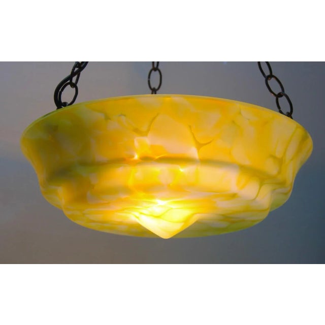 Art deco ceiling lamp photography fails to capture the simple elegant illumination provided by this lamp. Fitting messing...