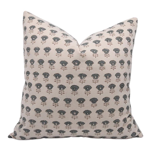 Fabdivine Decorative Block Print Cushion Cover 20x20 Inch Duck Canvas-Kohinoor For Sale