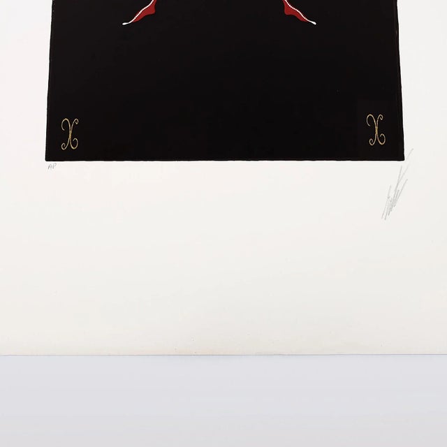 Erté, Artist's Proof: Letter X, Limited Edition Serigraph, 1976 For Sale - Image 4 of 11