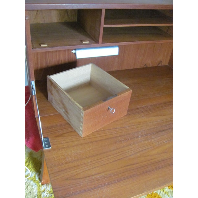 Hans Wegner Teak Drop Front Desk for Ry Mobler 1960 For Sale - Image 9 of 11