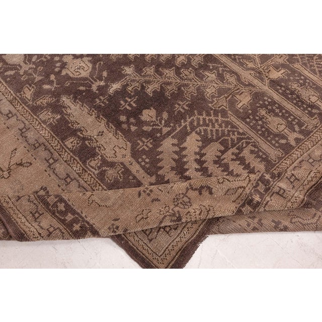 1920s Large 1920s Turkish Oushak Rug For Sale - Image 5 of 7