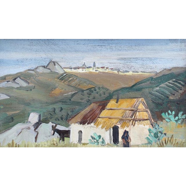 Yves Brayer, Sicilian Farmhouse, 1950s, Oil on Canvas For Sale - Image 6 of 16
