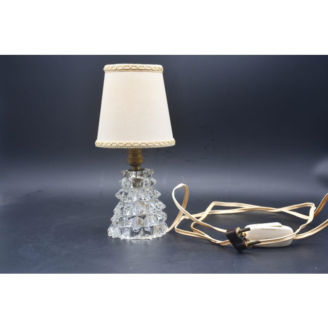 Charming Table Lamp in Rostrato Murano Glass Vase for Barovier & Toso, 1940s For Sale - Image 4 of 13